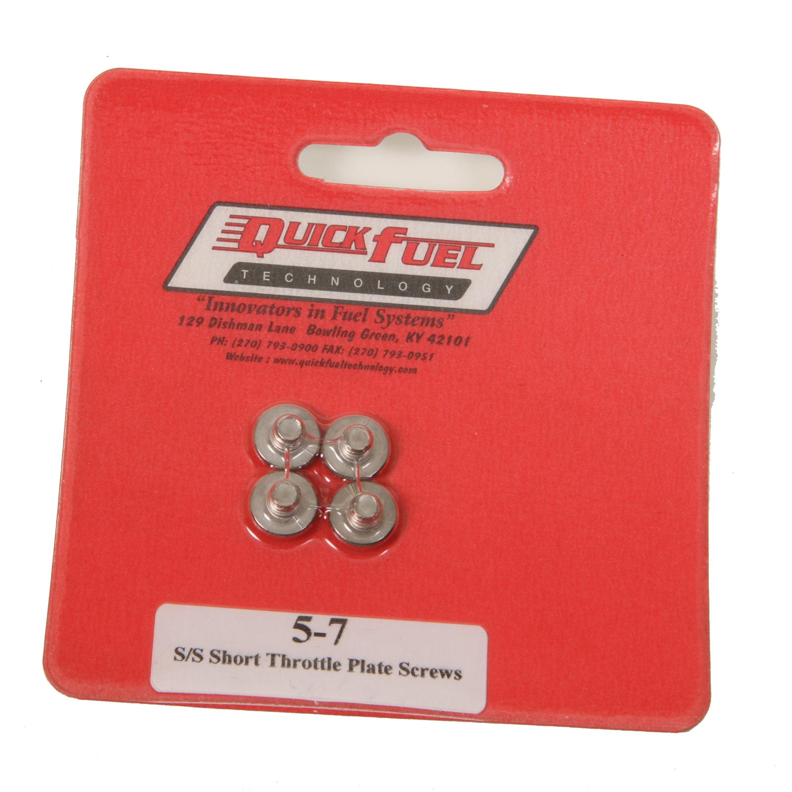 Quick Fuel Throttle Plate Screws 5-7QFT