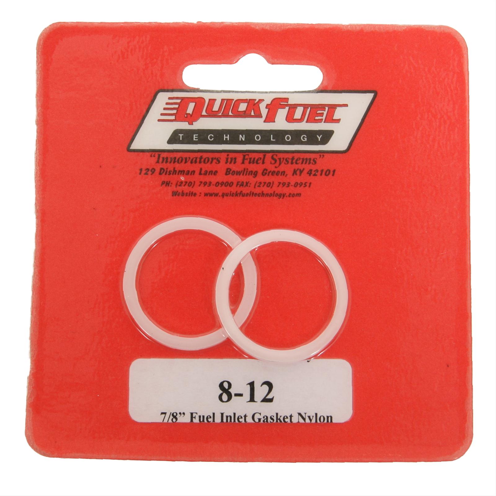 Quick Fuel Carburetor Inlet Fitting Gaskets 8-12QFT