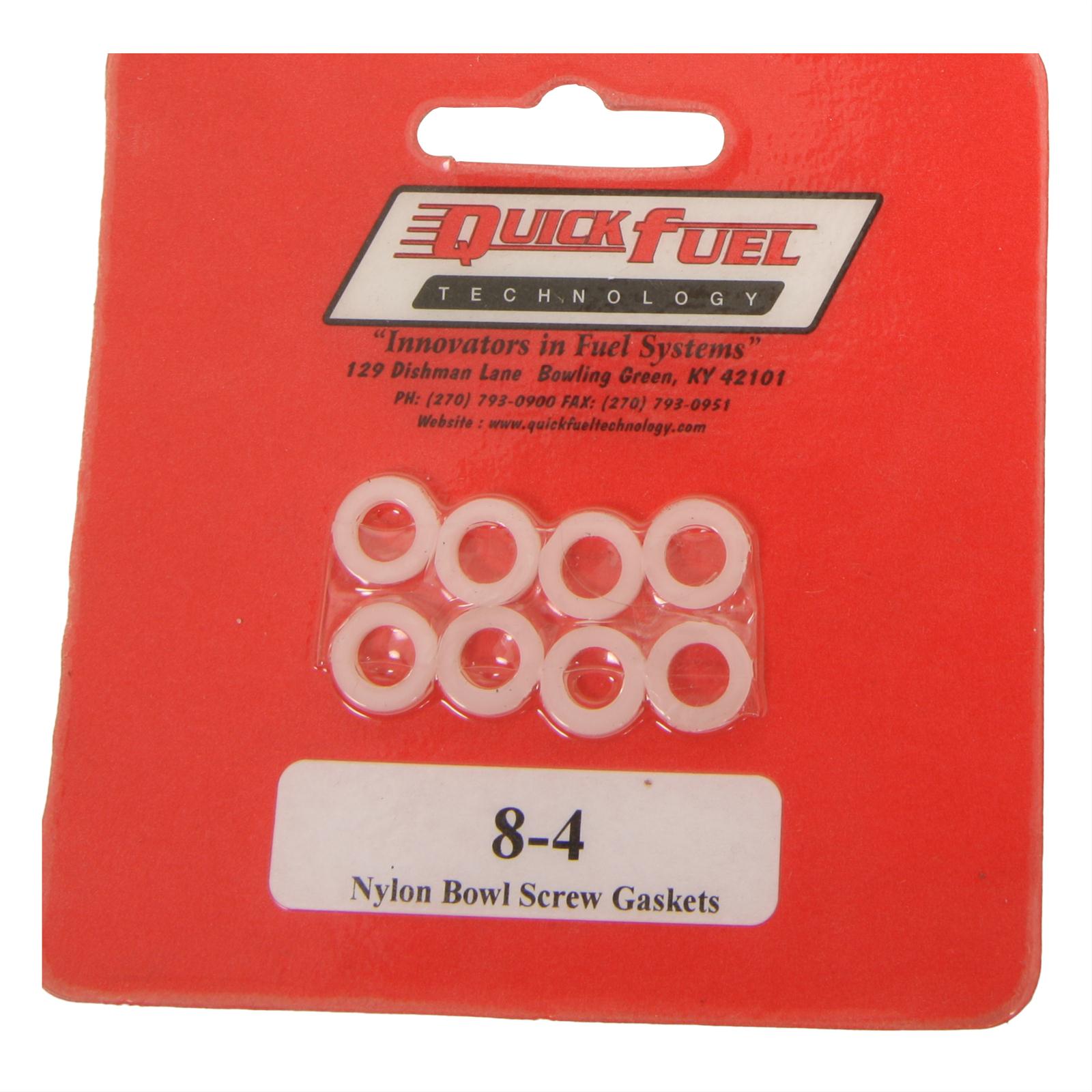Quick Fuel Carburetor Fuel Bowl Screw Gaskets 8-4QFT
