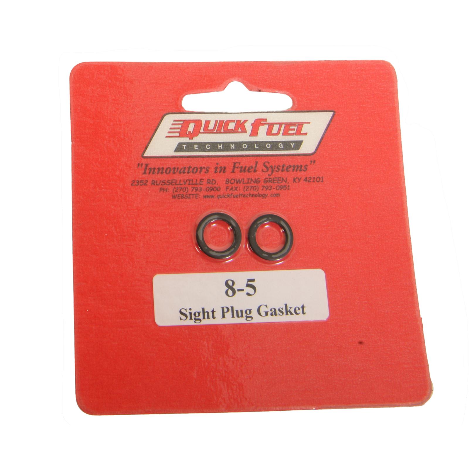 Quick Fuel Carburetor Fuel Sight Plug Gaskets 8-5QFT