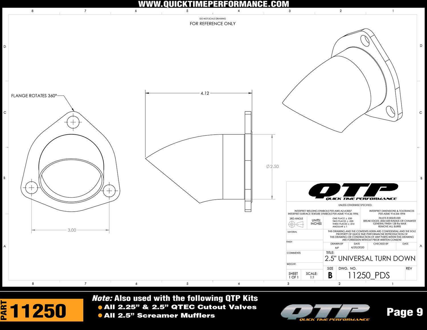 Quick Time Performance Electric Exhaust Cutouts QTEC50DIYT0