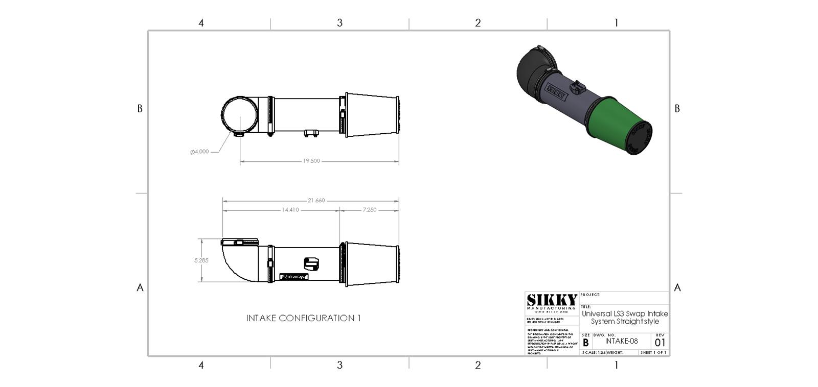 Sikky Manufacturing Air Intake Kits INTAKE-08
