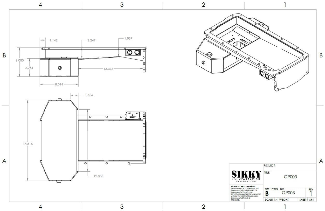 Sikky Manufacturing Oil Pans OP003