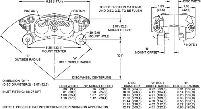 Wilwood Forged Dynalite Internal Calipers 120-16742-RD