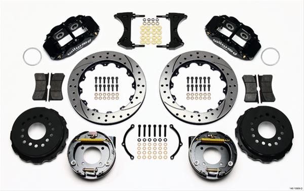 Wilwood Forged Narrow Superlite 4R Big Brake Rear Parking Brake Kits 140-10909-D