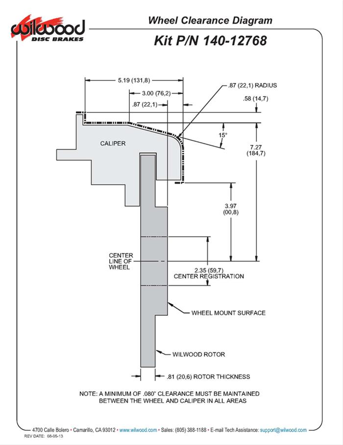 Wilwood Combination Parking Brake Kits 140-12768