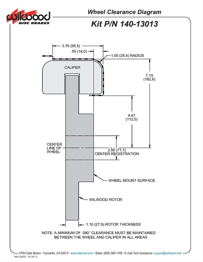 Wilwood DynaPro Radial Rear Brake Kits for OE Parking Brakes 140-13013-DR