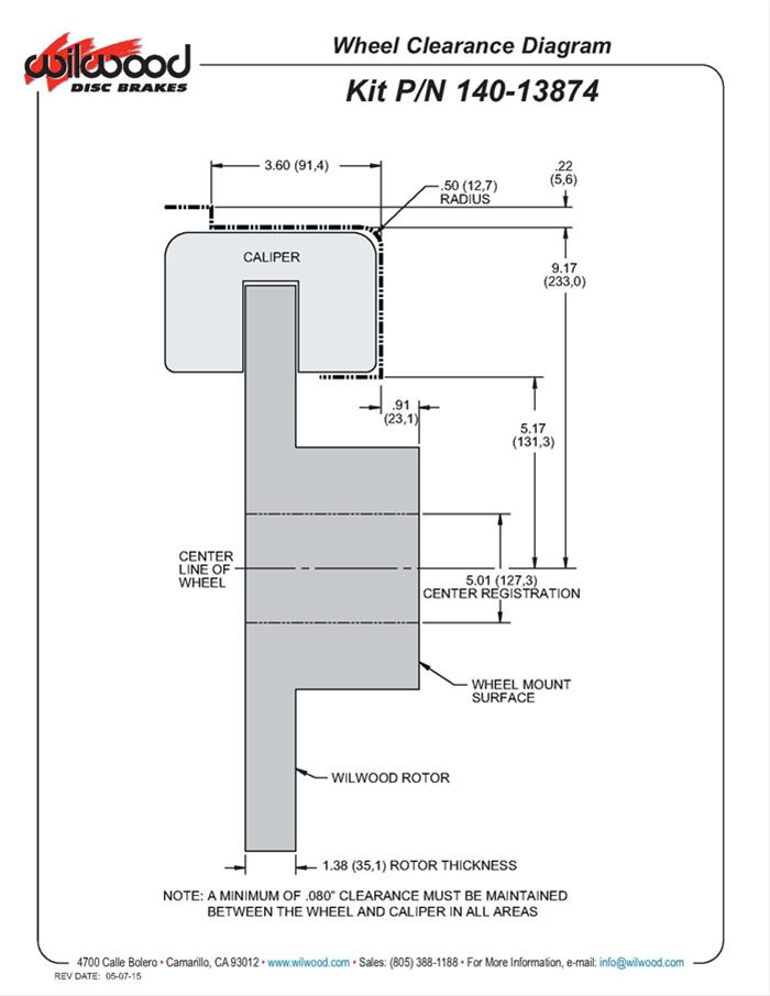 Wilwood TX6R Big Brake Rear Brake Kits 140-13874-C