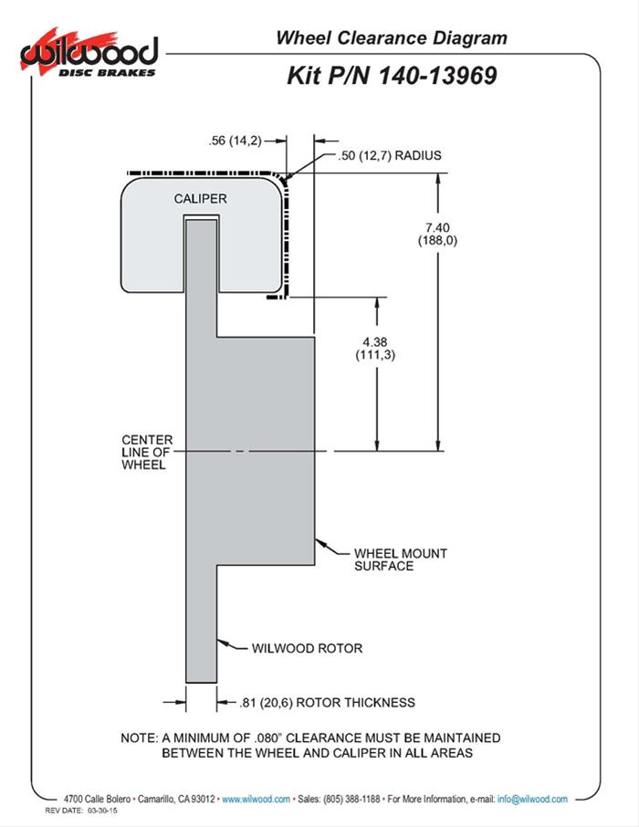 Wilwood Forged Narrow Superlite 4R Big Brake Rear Parking Brake Kits 140-13969
