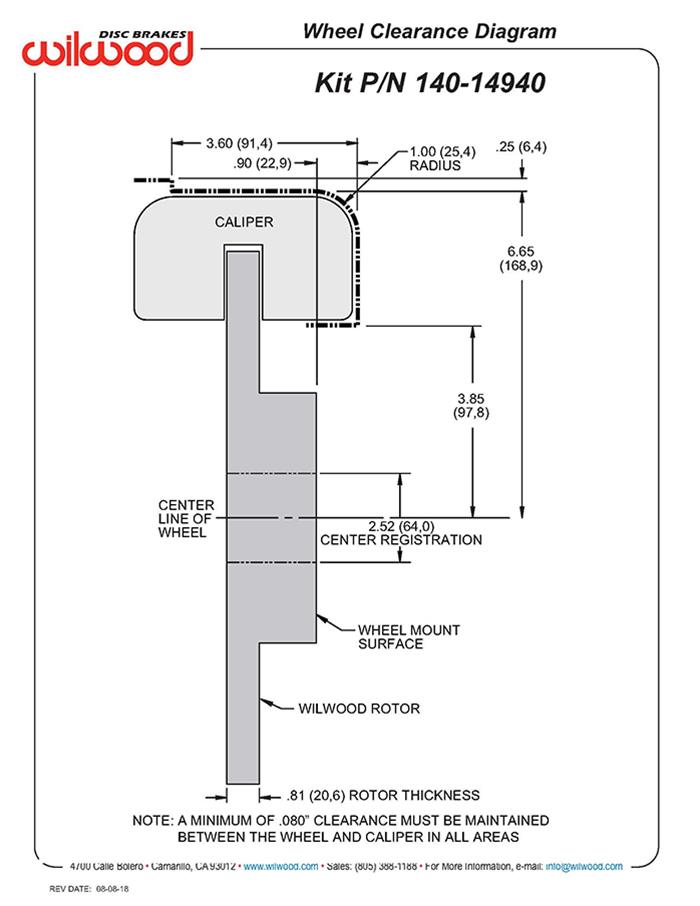 Wilwood DynaPro Radial Big Brake Front Hat Kits 140-14940