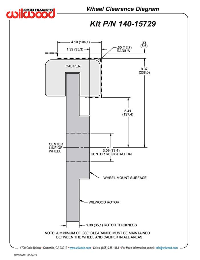 Wilwood TX6R Big Brake Front Brake Kits 140-15729