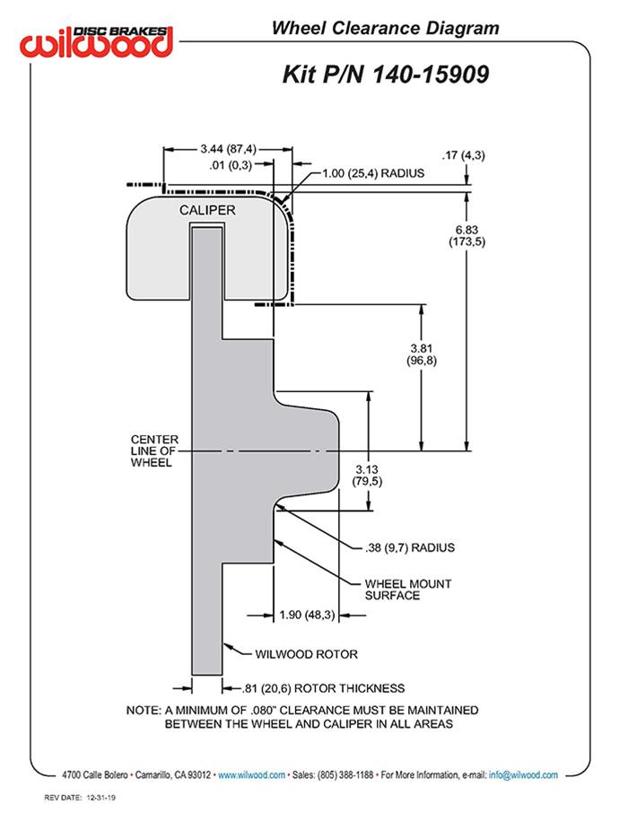 Wilwood DynaPro Radial Big Brake Front Hub Kits 140-15909