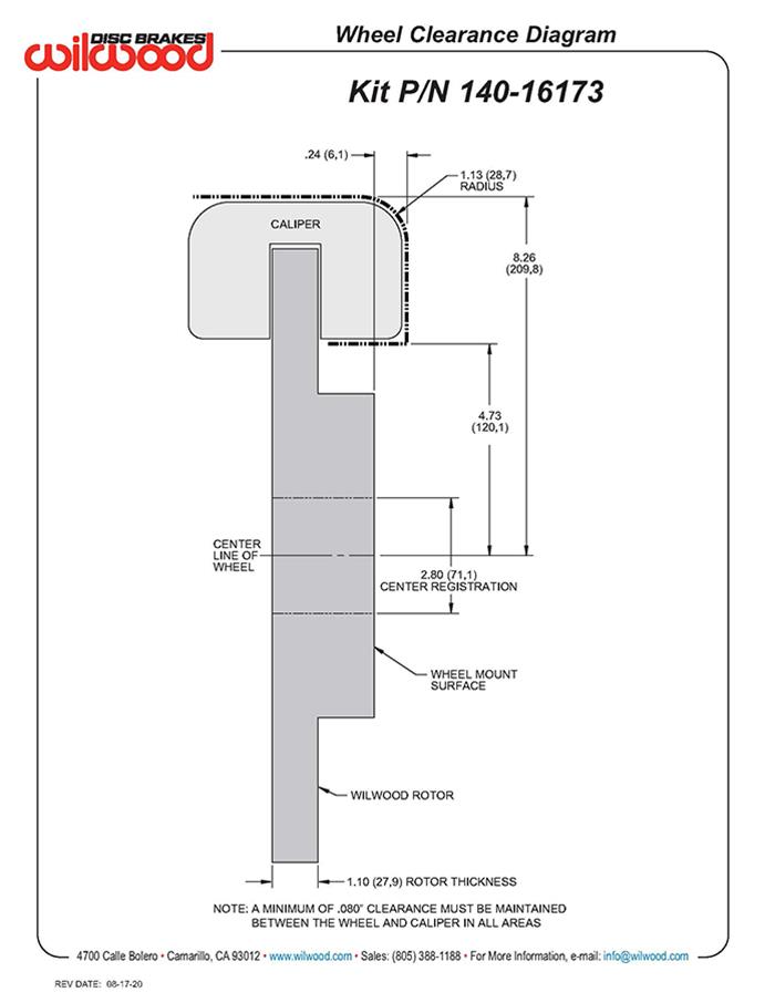 Wilwood AERO4 Rear Electronic Parking Brake Kits 140-16173