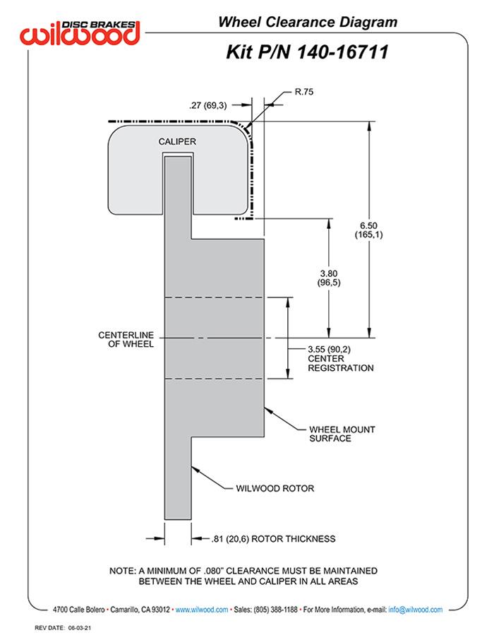 Wilwood Forged DynaPro Low-Profile Dust Seal Rear Parking Brake Kits 140-16711-DR