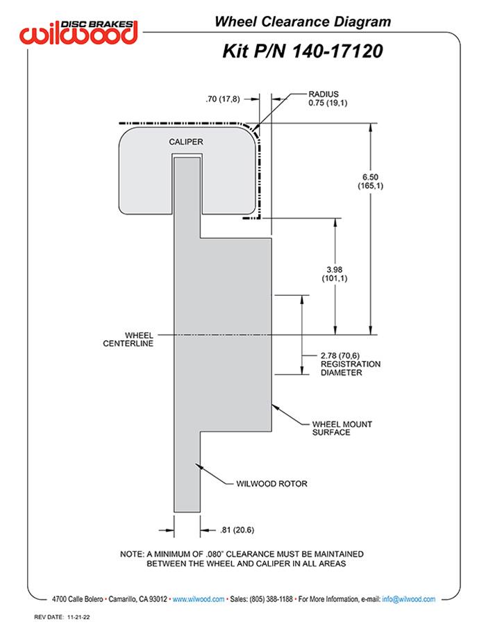 Wilwood Forged DynaPro Low-Profile Rear Parking Brake Kits 140-17120-R