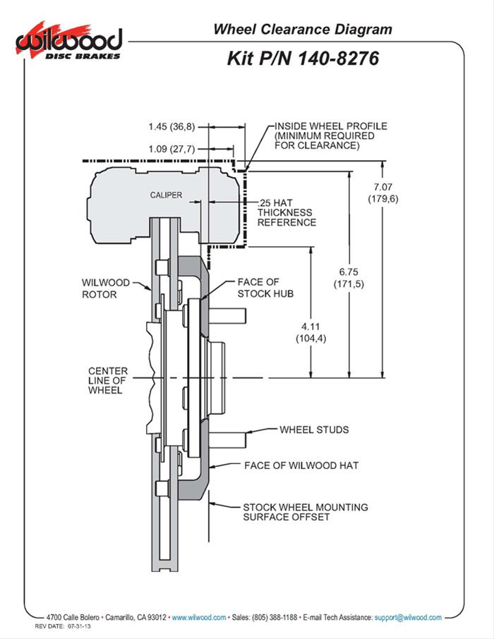 Wilwood DynaPro Radial Big Brake Front Hat Kits 140-8276-D