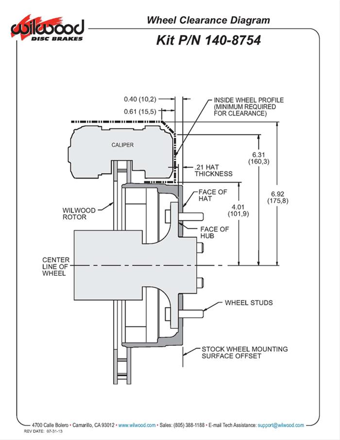 Wilwood DynaPro Radial Rear Brake Kits for OE Parking Brakes 140-8754