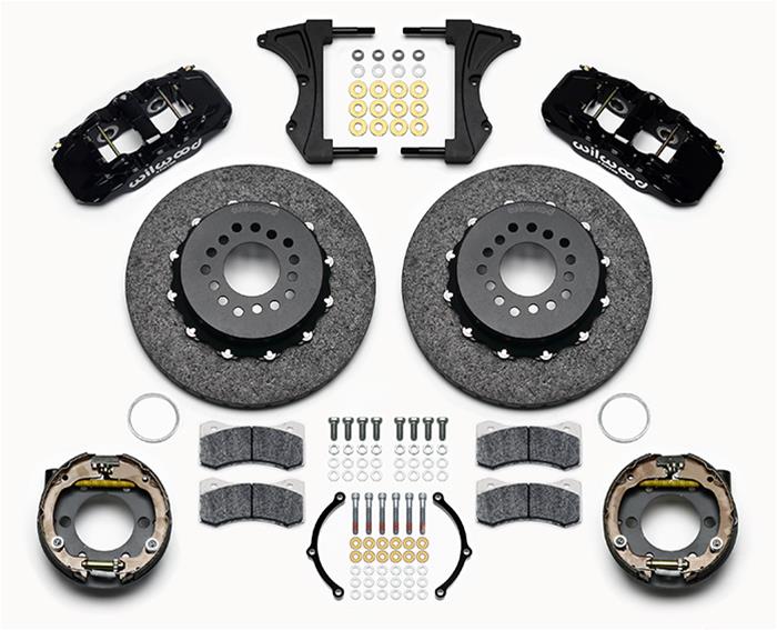Wilwood AERO4 WCCB Carbon-Ceramic Big Brake Rear Parking Brake Kits 140-12757-CSIC