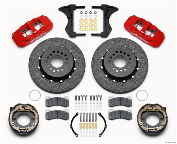 Wilwood AERO4 WCCB Carbon-Ceramic Big Brake Rear Parking Brake Kits 140-12757-CSICR