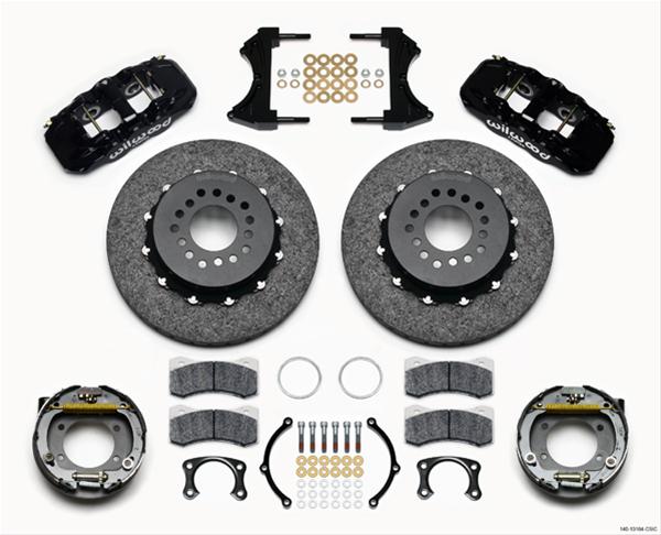 Wilwood AERO4 WCCB Carbon-Ceramic Big Brake Rear Parking Brake Kits 140-13164-CSIC