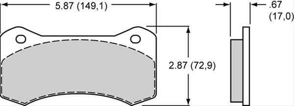 Wilwood PolyMatrix A Compound Brake Pads 15A-9977K
