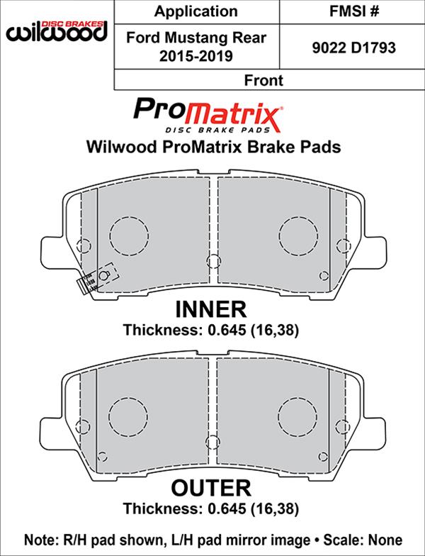 Wilwood Smart Pad BP-30 Brake Pads 150-16033K