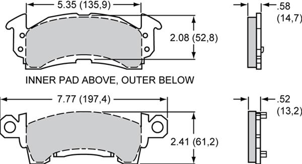 Wilwood Smart Pad BP-28 Brake Pads 150-28-D52K