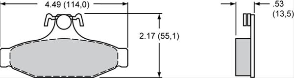 Wilwood PolyMatrix Q Compound Brake Pads 15Q-8482K