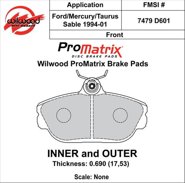 Wilwood ProMatrix Brake Pads 150-D0601K