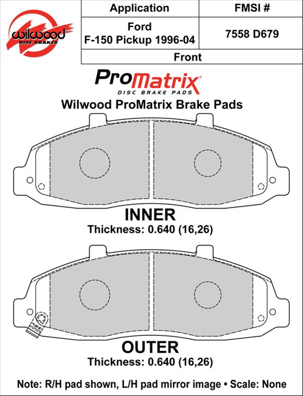 Wilwood ProMatrix Brake Pads 150-D0679K