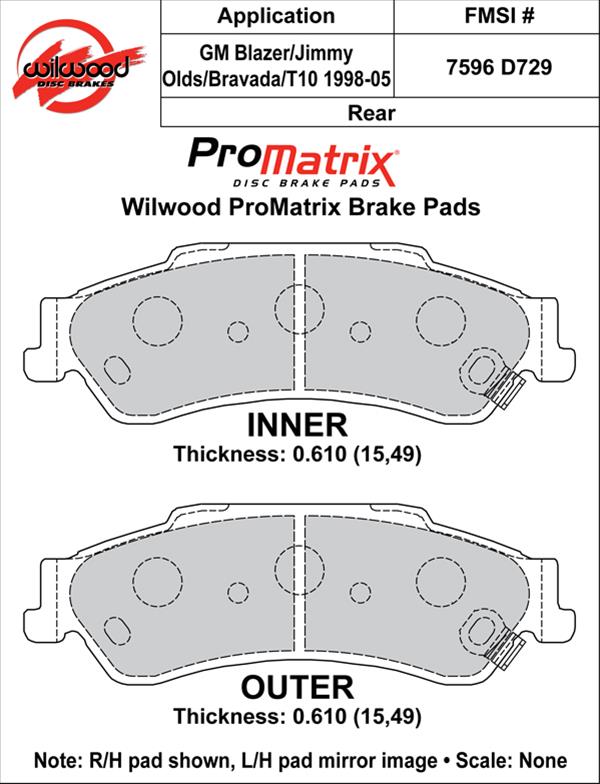 Wilwood ProMatrix Brake Pads 150-D0729K