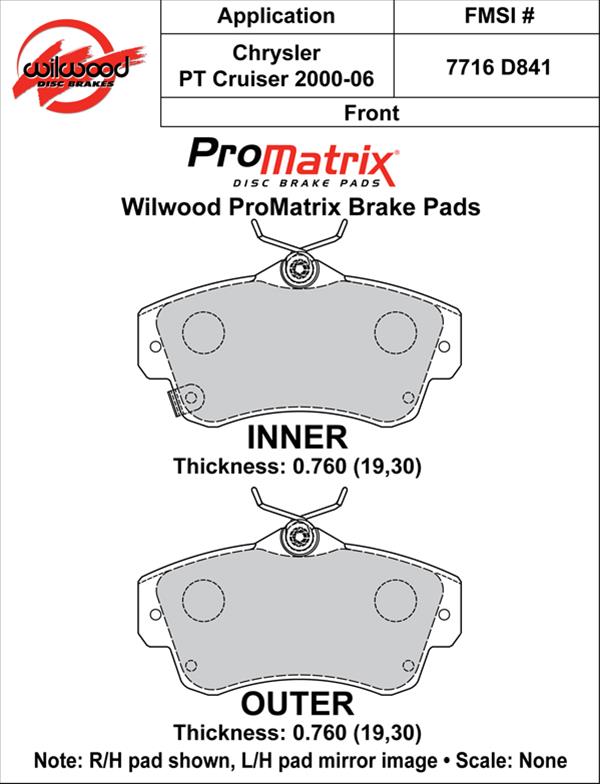 Wilwood ProMatrix Brake Pads 150-D0841K