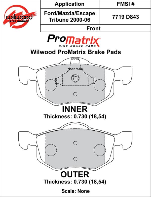 Wilwood ProMatrix Brake Pads 150-D0843K