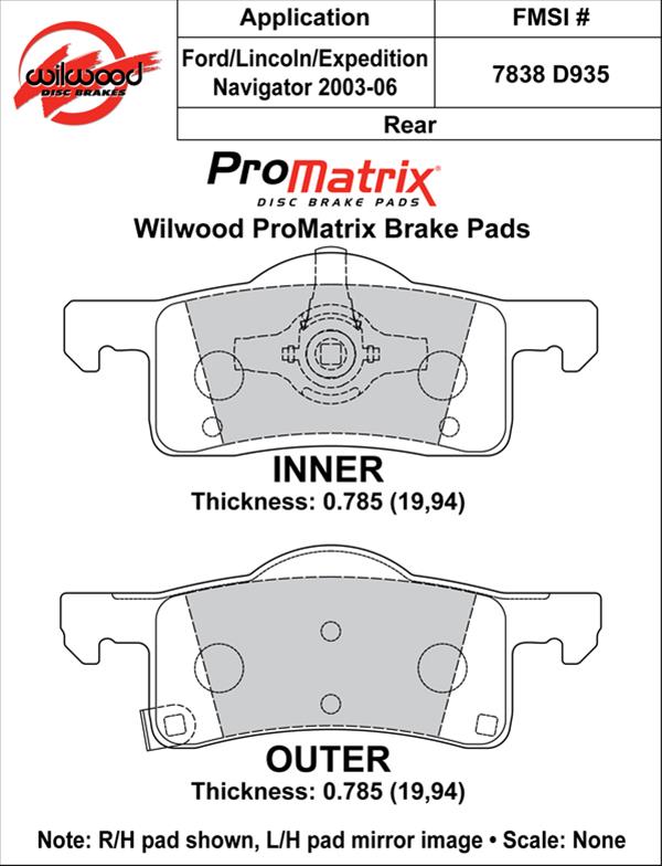 Wilwood ProMatrix Brake Pads 150-D0935K