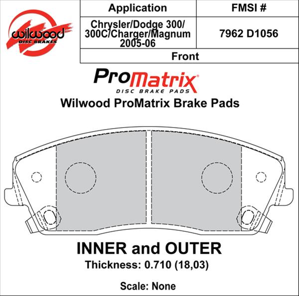 Wilwood ProMatrix Brake Pads 150-D1056K