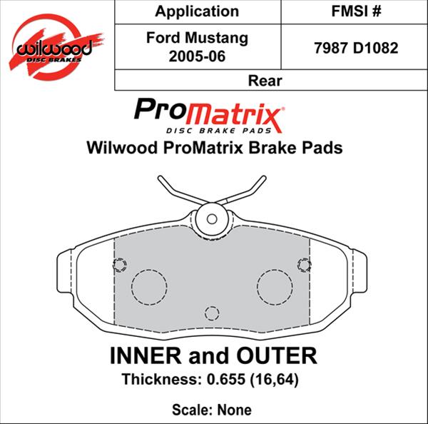 Wilwood ProMatrix Brake Pads 150-D1082K