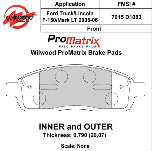 Wilwood ProMatrix Brake Pads 150-D1083K