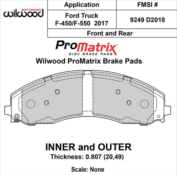 Wilwood ProMatrix Brake Pads 150-D2018K