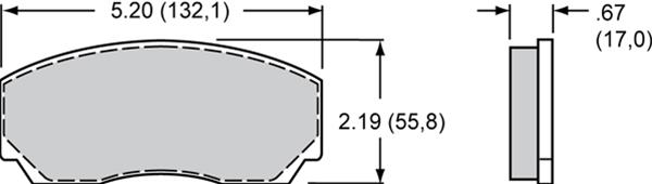 Wilwood PolyMatrix A Compound Brake Pads 15A-5884K-B