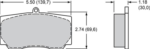 Wilwood PolyMatrix A Compound Brake Pads 15A-7062K-B