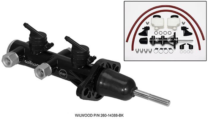 Wilwood Combination Remote Tandem Master Cylinders 260-14388-BK