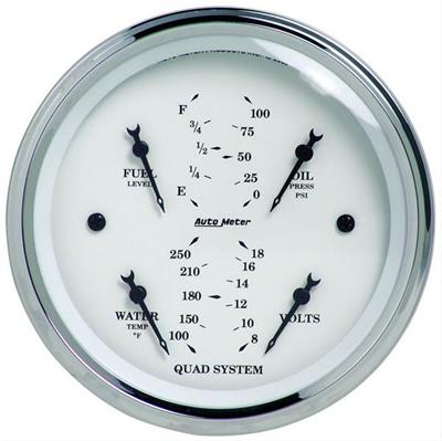 AutoMeter Old Tyme White Series Analog Gauge Kits 1614