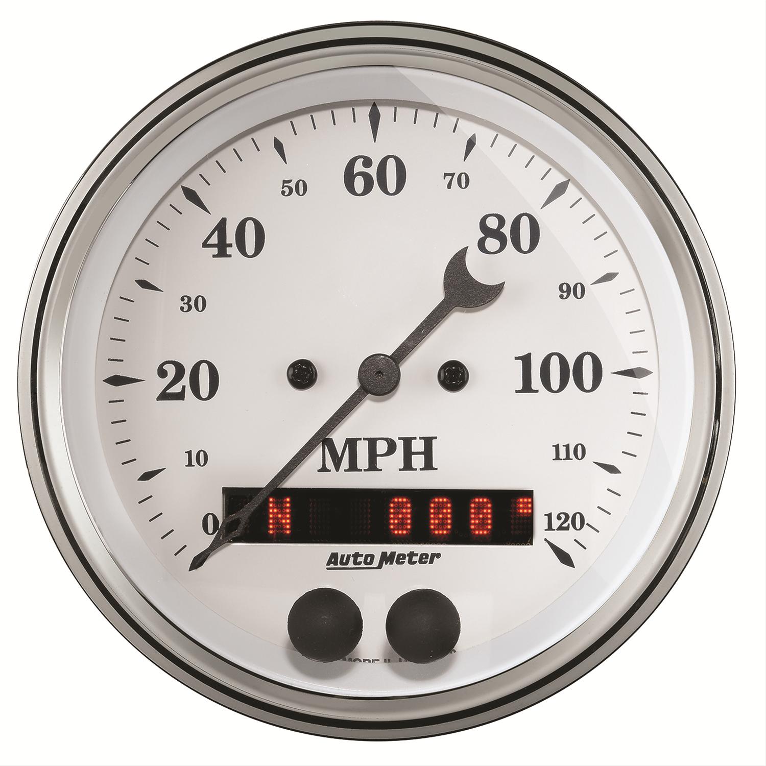 AutoMeter Old Tyme White Series GPS Enabled Speedometers 1649