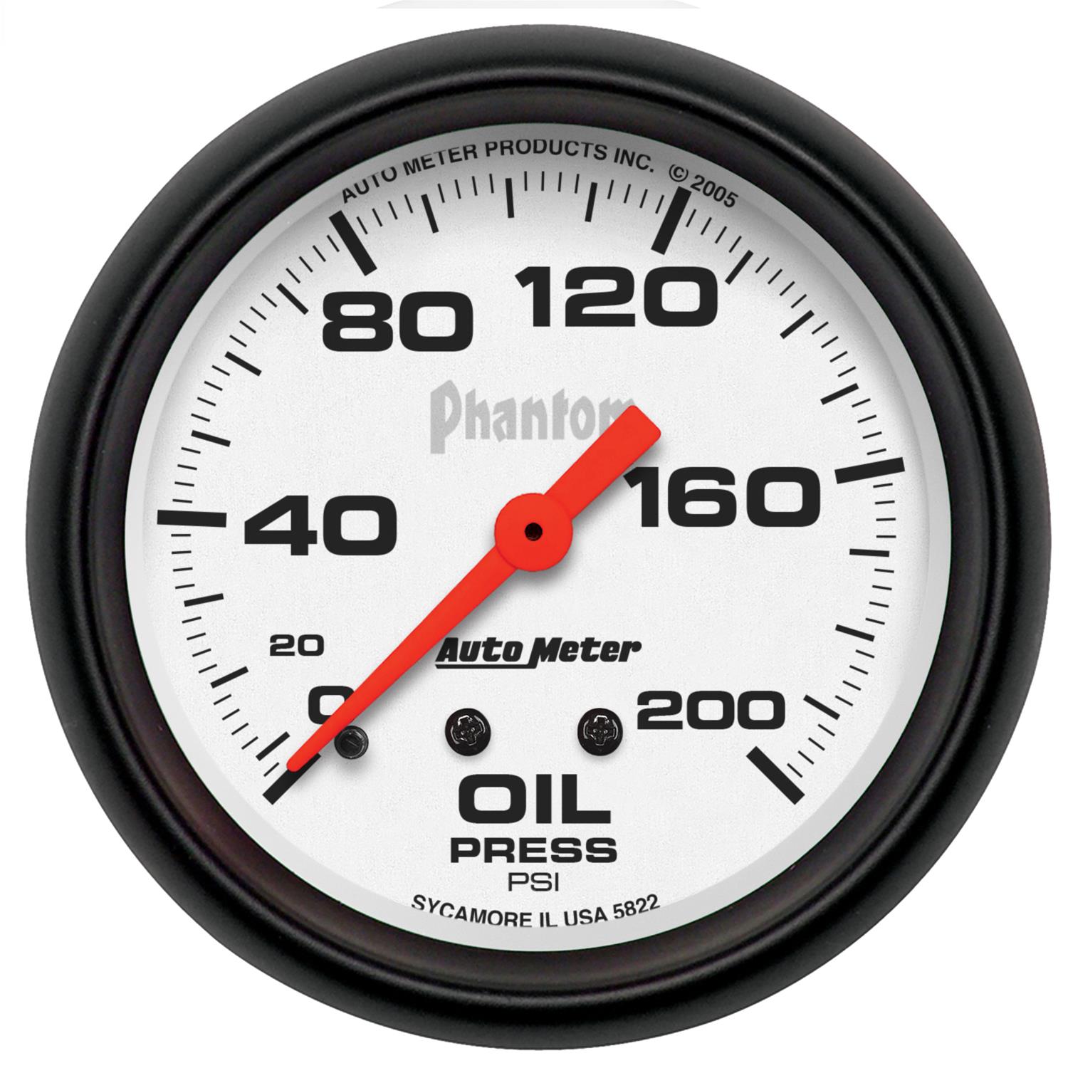 AutoMeter Phantom Analog Gauges 5822