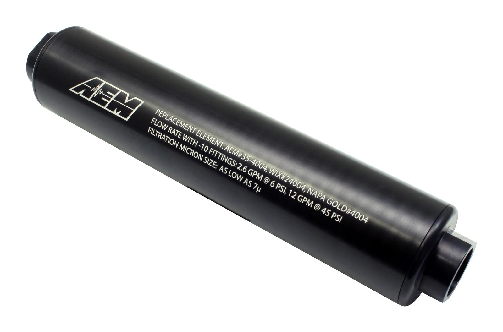 AEM Electronics Universal High-Flow Inline Fuel Filters 25-201BK