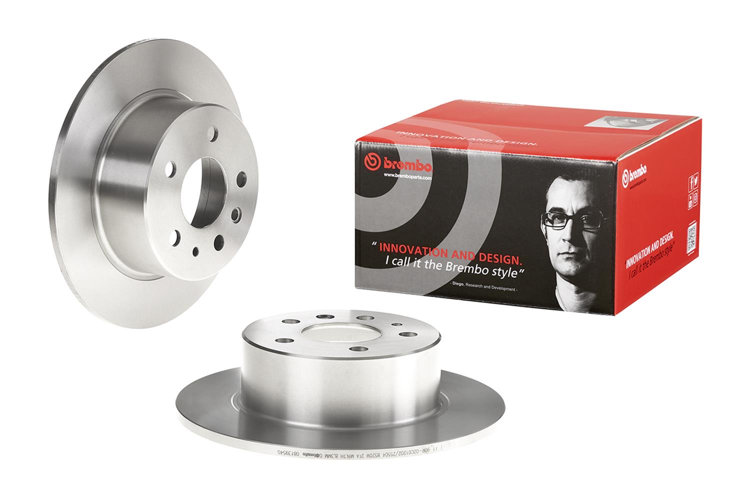 Brembo Premium UV Coated Brake Rotors 08.1395.40