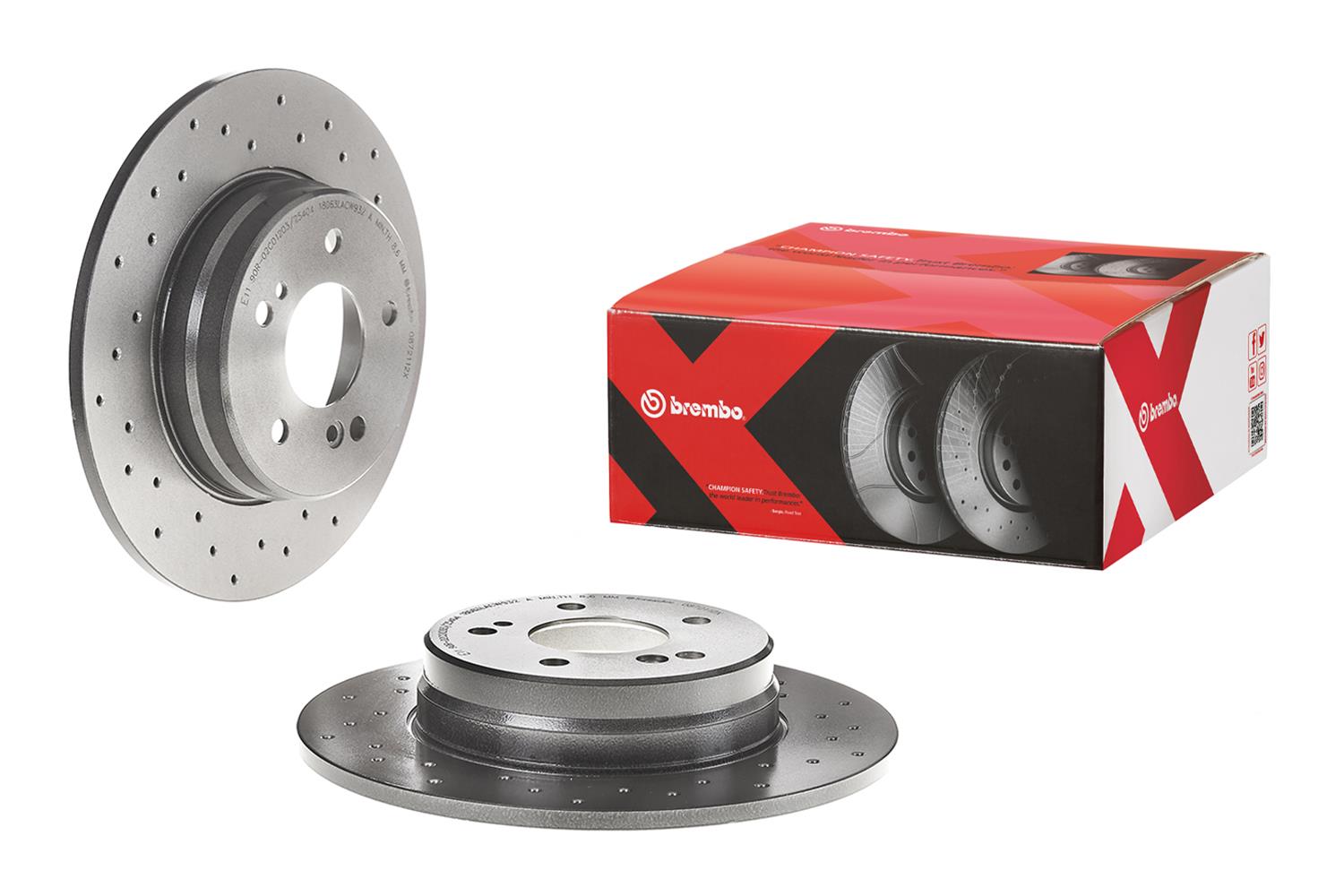 Brembo Premium UV Coated Brake Rotors 08.7211.2X