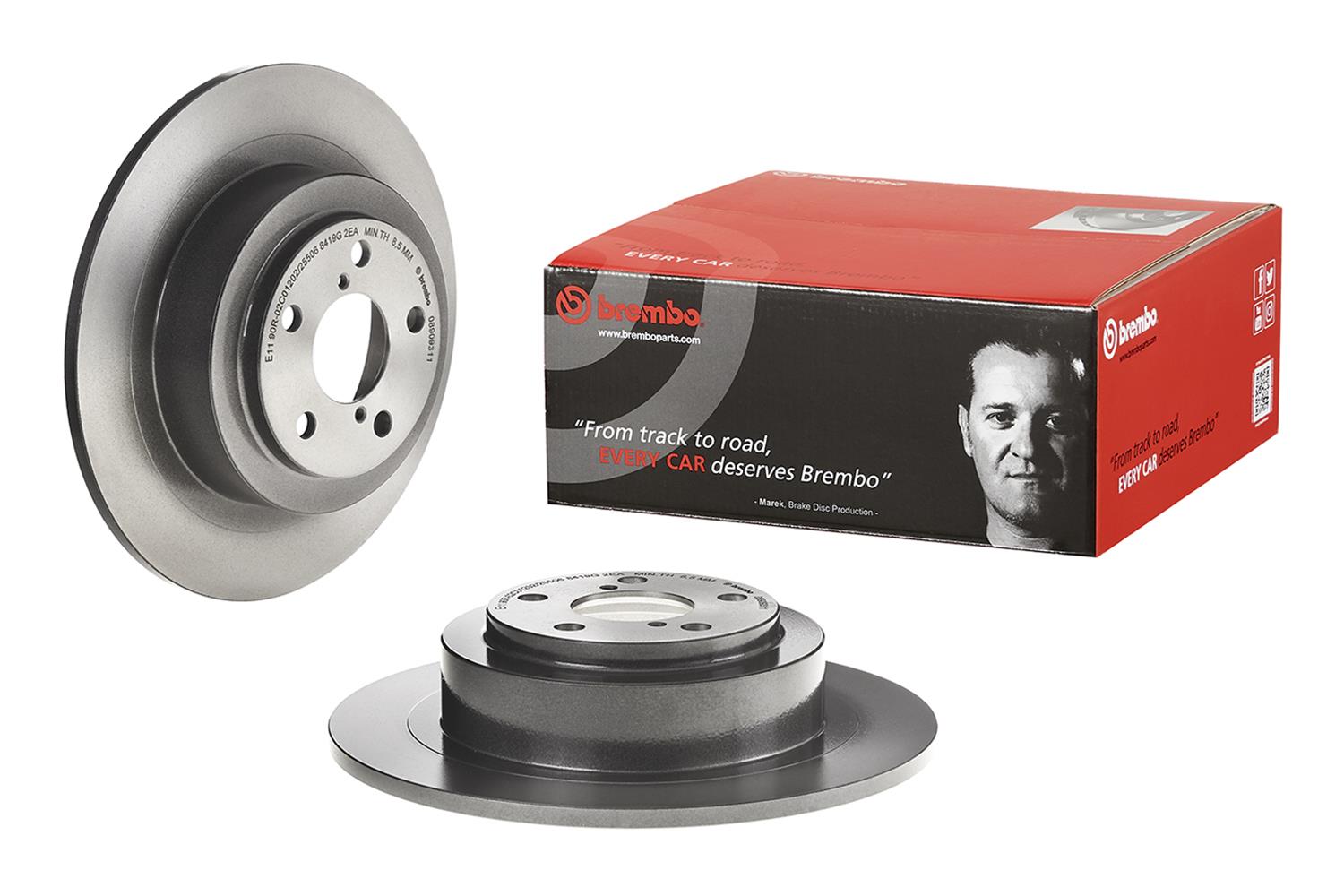 Brembo Premium UV Coated Brake Rotors 08.9093.11