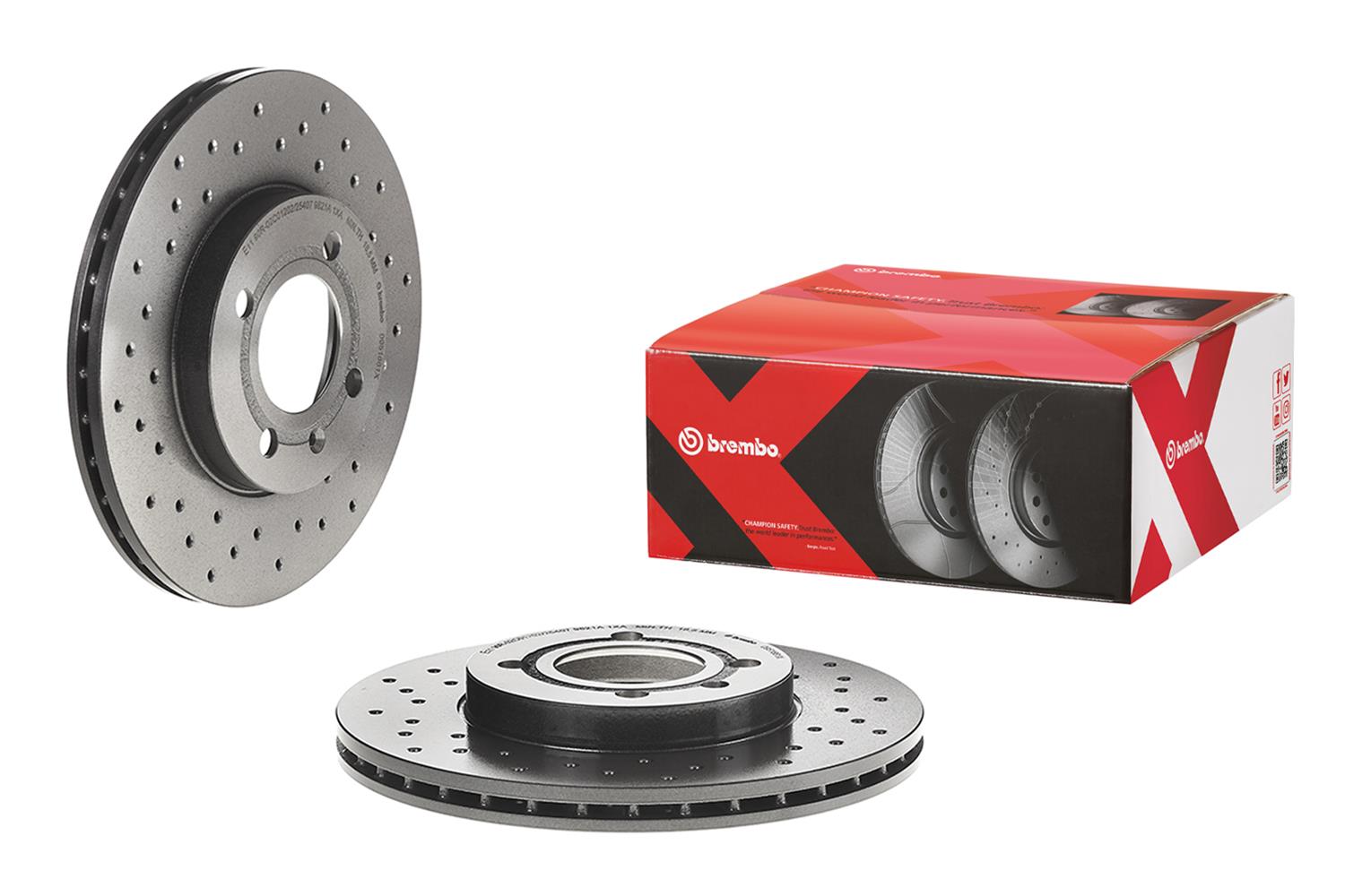 Brembo Premium UV Coated Brake Rotors 09.5166.1X