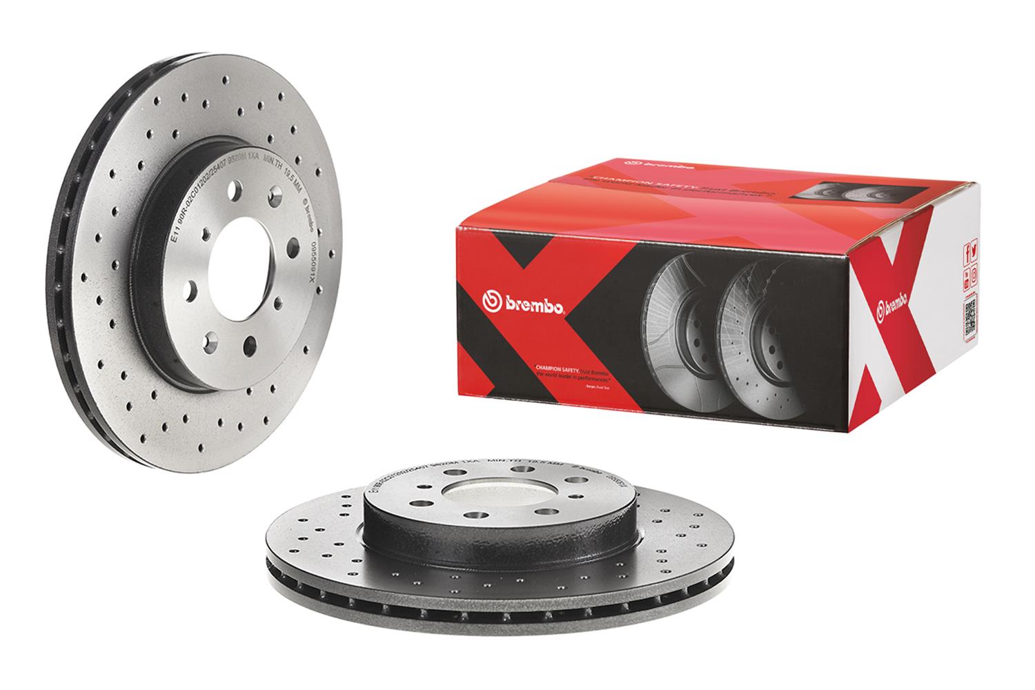 Brembo Premium UV Coated Brake Rotors 09.5509.1X